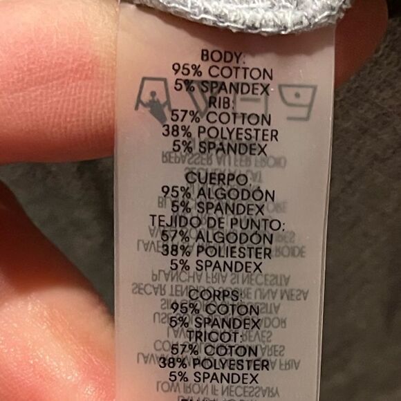 Calvin Klein Sweatshirt Turtleneck Pullover Fleece Ribbed Logo Gray Size Medium - Picture 4 of 5